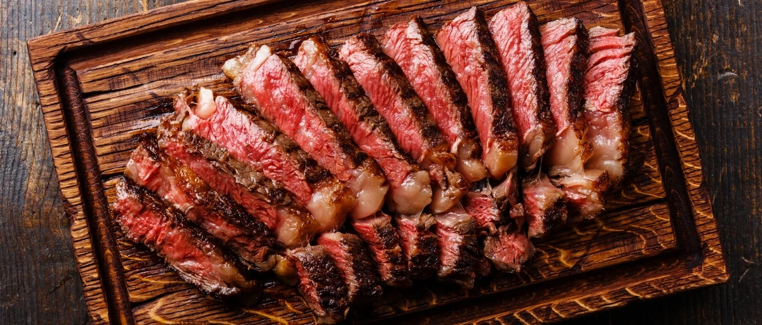 A juicy coffee rubbed steak