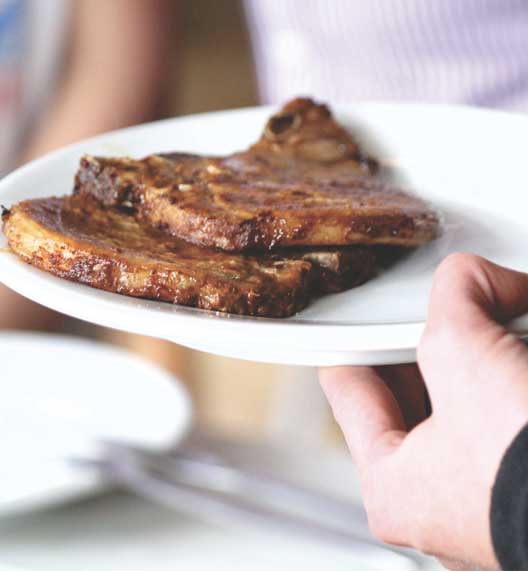 delicious meat serving in a plate