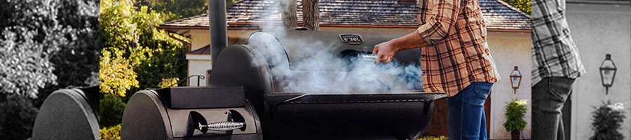 cooking using a offset smoker