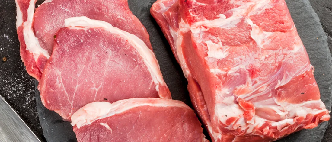 Raw brisket top view