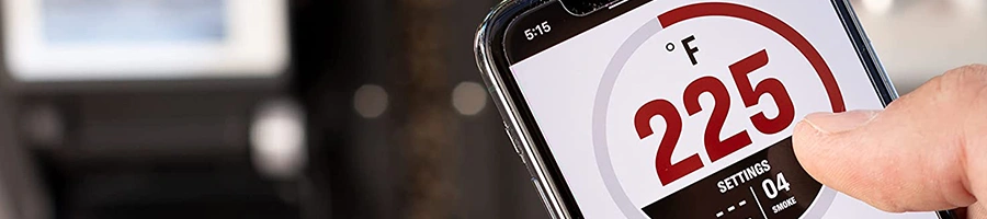 Using a phone for bluetooth access on a grill