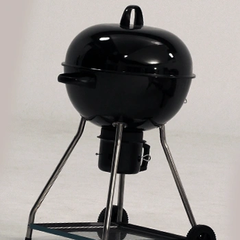 A portable grill with lid