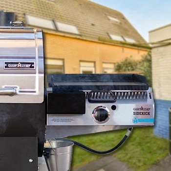 An additional cooking area for grill