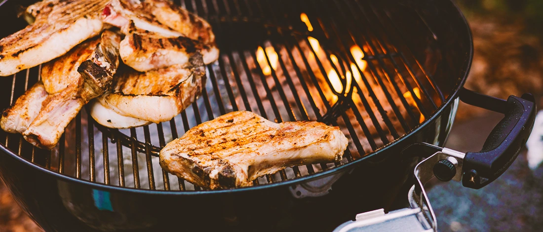 Meat being grilled