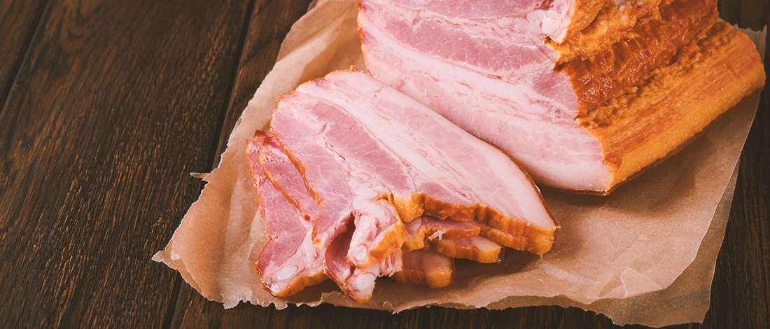 Raw meat on a paper bag