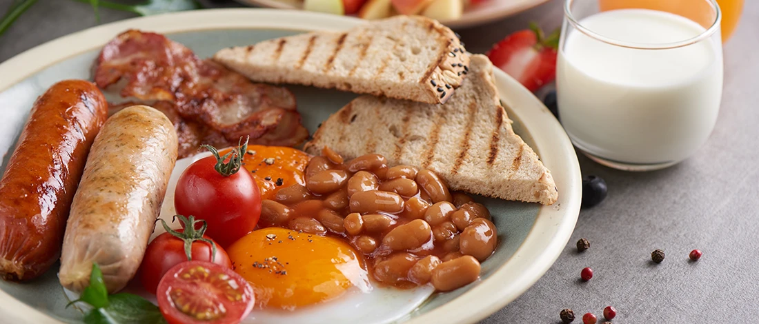 A close up image of carnivore breakfast