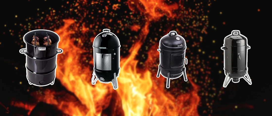 A line up image of best drum smokers