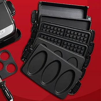 A top view image of removable grilling plates of George Foreman grills