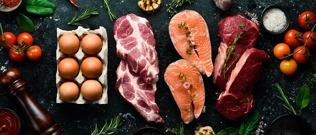 A top view image of keto carnivore meats