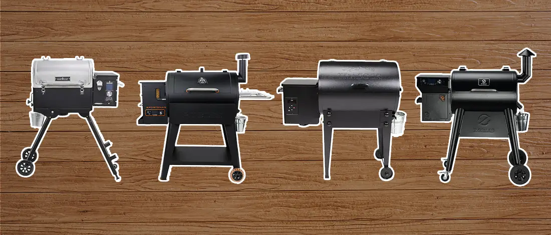 A line up image of best portable pellet grills