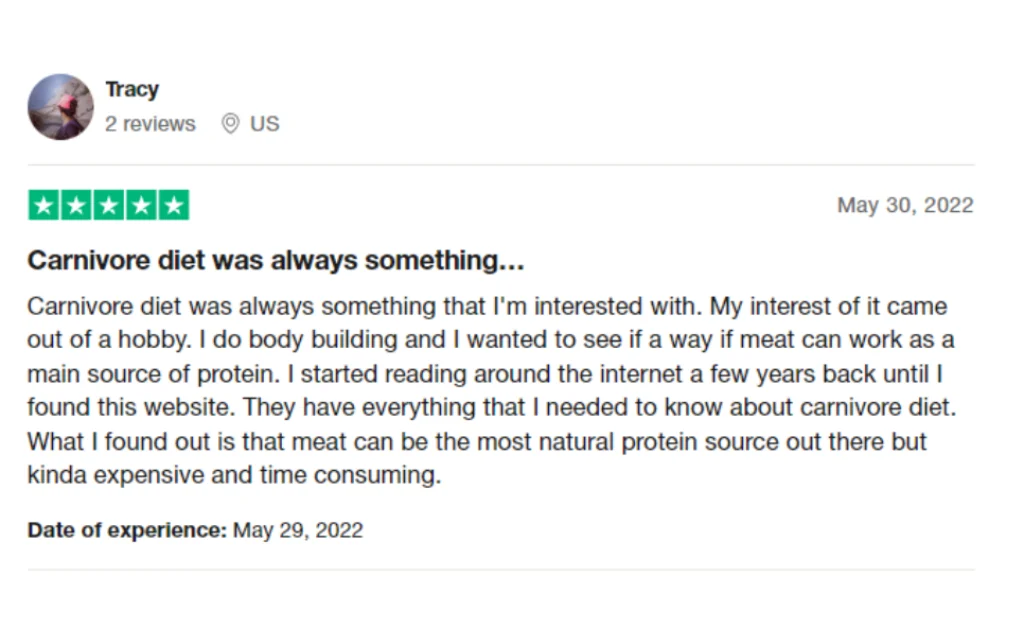 Carnivore style Testimonial 03