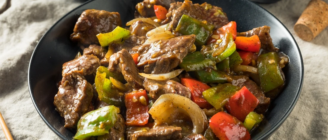 A plate of delicious Hawaiian Chop steak